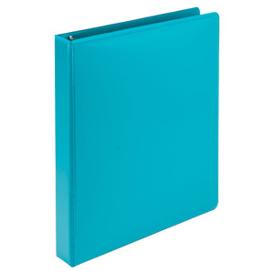 Samsill Earths Choice Plant-Based Durable Fashion View Binder, 3 Rings, 1" Capacity, 11 x 8.5, Turquoise, 2/Pack (SAMU86377) View Product Image