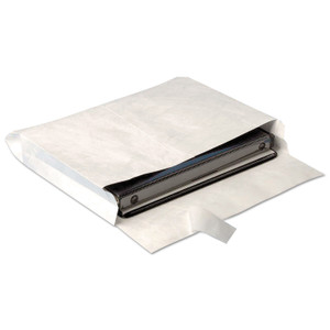 Survivor Lightweight 14 lb Tyvek Open End Expansion Mailers, #13 1/2, Square Flap, Redi-Strip Adhesive Closure, 10 x 13, White, 100/CT (QUAR4610) View Product Image