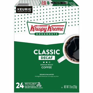 Krispy Kreme K-Cup, Pod Classic Decaf Coffee, Keurig Single Serve K-Cup Pods, 24 Count - Compatible with Keurig Brewer - Full - K-Cup, Pod - Decaf, Classic - Kosher Product Image 