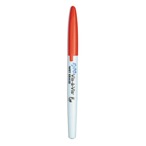 EXPO Vis-a-Vis Wet Erase Marker, Fine Bullet Tip, Red, Dozen (SAN16002) View Product Image