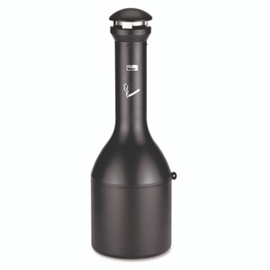 Rubbermaid Commercial Infinity Traditional Smoking Receptacle, 4.1 gal, 13 dia x 39h High, Black View Product Image