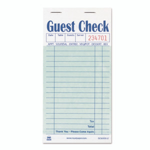 AmerCareRoyal Guest Check Pad, 17 Lines, Two-Part Carbon, 3.5 x 6.7, 50 Forms/Pad, 50 Pads/Carton View Product Image