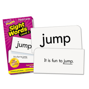 TREND Skill Drill Flash Cards, Sight Words Set 2, 3 x 6, Black and White, 97/Set (TEPT53018) View Product Image