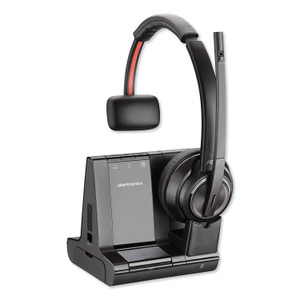 poly Savi W8210M Monaural Over The Head Headset, Black (PLNW8210M) View Product Image