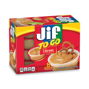 Jif To Go Spreads, Creamy Peanut Butter, 1.5 oz Cup, 8/Box View Product Image