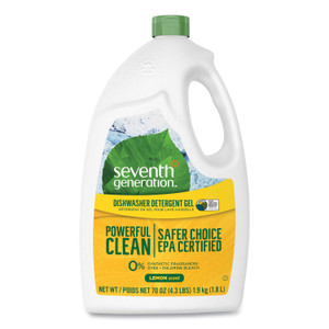 Seventh Generation Natural Automatic Dishwasher Gel, Lemon, Jumbo 70 oz Bottle, 6/CT (SEV22831CT) View Product Image