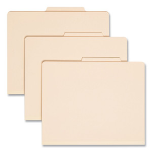 Smead Six-Section Top Tab Classification Folders, 2" Expansion, 2 Dividers, 6 Fasteners, Letter Size, Manila, 10/Box View Product Image