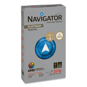 Navigator Platinum Paper, 99 Bright, 20 lb Bond Weight, 8.5 x 14, White, 500 Sheets/Ream, 10 Reams/Carton (SNANPL1420) View Product Image