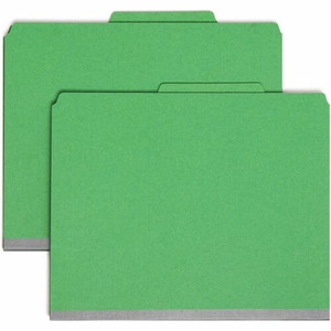 Smead 2/5 Tab Cut Letter Recycled Classification Folder - 8 1/2" x 11" - 2" Expansion - 2 x 2K Fastener(s) - 2" Fastener Capacity - Top Tab Location - (SMD14063) Product Image 