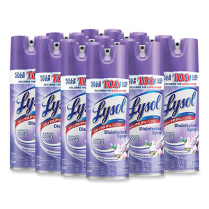 LYSOL Brand Disinfectant Spray, Early Morning Breeze, 12.5 oz Aerosol Spray, 12/Carton (RAC80833) View Product Image