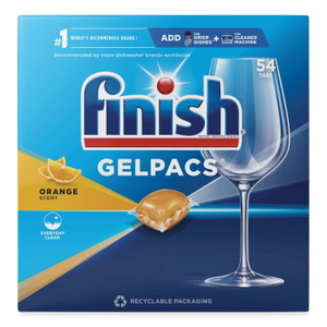 FINISH Dish Detergent Gelpacs, Orange Scent, 54/Box (RAC81181) View Product Image