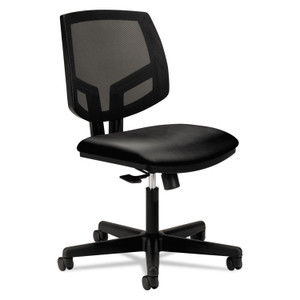 HON Volt Series Mesh Back Leather Task Chair, Supports Up to 250 lb, 18.25" to 22" Seat Height, Black (HON5711SB11T) View Product Image