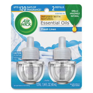 Air Wick Scented Oil Refill, Fresh Linen, 0.67 oz, 2/Pack (RAC82291PK) View Product Image