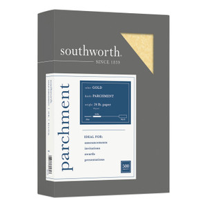 Southworth Parchment Specialty Paper, 24 lb Bond Weight, 8.5 x 11, Gold, 500/Ream (SOU994C) View Product Image