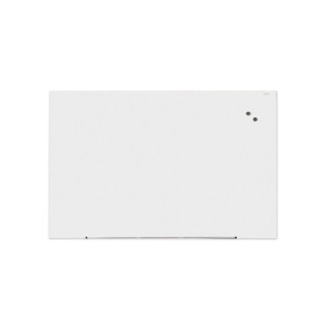Universal Frameless Magnetic Glass Marker Board, 72" x 48", White Surface View Product Image