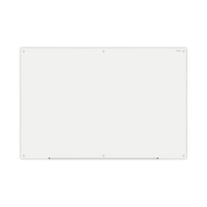 Universal Frameless Glass Marker Board, 72" x 48", White Surface View Product Image