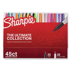 Sharpie Permanent Markers Ultimate Collection, Assorted Tip Sizes/Types, Assorted Colors, 45/Pack (SAN2011580) View Product Image