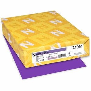 Astrobrights Color Paper - Grape - Letter - 8 1/2" x 11" - 24 lb Basis Weight - Acid-free, Lignin-free Product Image 