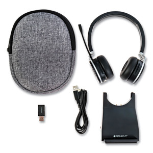 Spracht ZuM BT Prestige Combo Binaural Over The Head Headset with USB Dongle, Black (SPTZUMBTP410) View Product Image