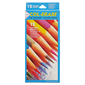 Prismacolor Col-Erase Pencil with Eraser, 0.7 mm, 2B, Assorted Lead and Barrel Colors, Dozen (SAN20516) View Product Image