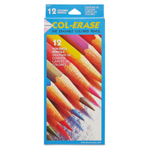 Prismacolor Col-Erase Pencil with Eraser, 0.7 mm, 2B, Assorted Lead and Barrel Colors, Dozen View Product Image