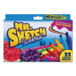 Mr. Sketch Scented Watercolor Marker, Broad Chisel Tip, Assorted Colors, 22/Pack (SAN2054594) View Product Image