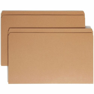 Smead Straight Tab Cut Legal Recycled Top Tab File Folder - 8 1/2" x 14" - 11 pt. - 2 Plys - Kraft - 10% Recycled Product Image 