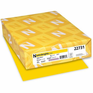 Astrobrights Colored Cardstock - Solar Yellow - Letter - 8 1/2" x 11" - 65 lb Basis Weight - Smooth Product Image 