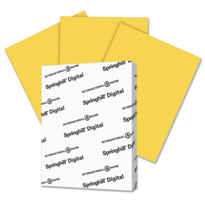 Springhill Digital Vellum Bristol Color Cover, 67 lb Bristol Weight, 8.5 x 11, Goldenrod, 250/Pack (SGH086008) View Product Image