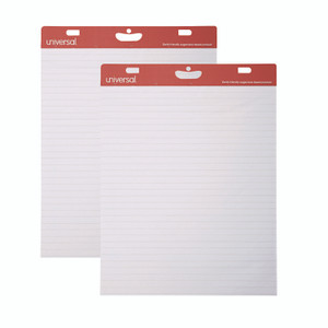 Universal Renewable Resource Sugarcane Based Easel Pads, Presentation Format (1" Rule), 27 x 34, White, 50 Sheets, 2/Carton View Product Image