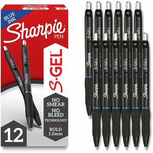 Sharpie S-Gel Pens - 1 mm Pen Point - Retractable - Blue Ink - Gel-based Product Image 