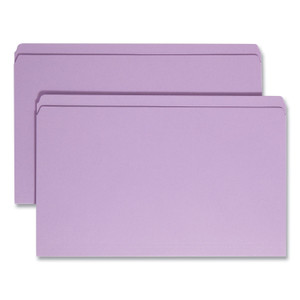 Smead Reinforced Top Tab Colored File Folders, Straight Tabs, Legal Size, 0.75" Expansion, Lavender, 100/Box View Product Image