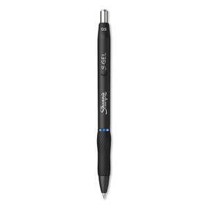 Sharpie S-Gel S-Gel High-Performance Gel Pen, Retractable, Fine 0.5 mm, Blue Ink, Black Barrel, Dozen (SAN2096146) View Product Image