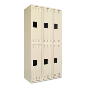 Tennsco Double Tier Locker, Triple Stack, 36w x 18d x 72h, Sand (TNNDTS121836CSD) View Product Image