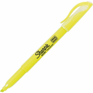 Sharpie Highlighter - Pocket - Chisel Marker Point - Fluorescent Yellow Ink Product Image 