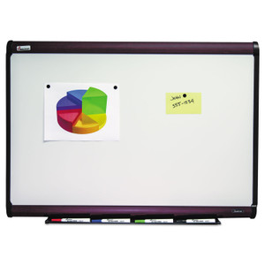 AbilityOne 7110016305167 SKILCRAFT Quartet Magnetic Porcelain Dry Erase Board, 48 x 36, White Surface, Brown Mahogany Frame (NSN6305167) View Product Image