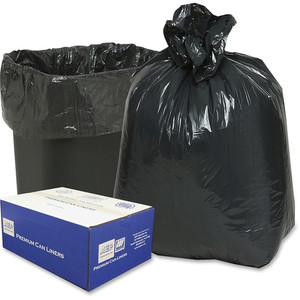 Berry Opaque Linear Low-Density Can Liners - Small Size - 16 gal Capacity - 33" Length x 24" Width - Low Density - Black Product Image 