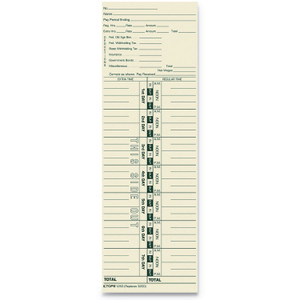TOPS Time Clock Cards, Replacement for 3200, One Side, 3.5 x 10.5, 500/Box (TOP1253) View Product Image