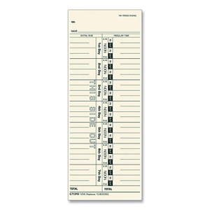 TOPS Time Clock Cards, Replacement for 10-800292, One Side, 3.5 x 9, 500/Box View Product Image
