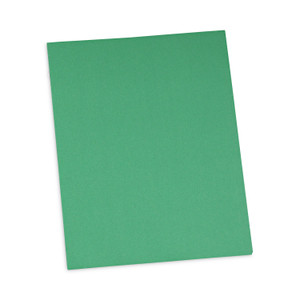 Universal Two-Pocket Portfolios with Tang Fasteners, 0.5" Capacity, 11 x 8.5, Green, 25/Box (UNV57117) View Product Image