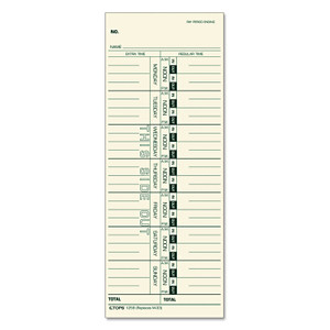 TOPS Time Clock Cards, Replacement for 10-800292/M-33, One Side, 3.5 x 9, 100/Pack View Product Image