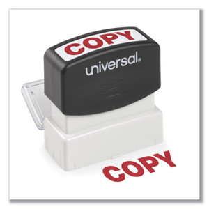 Universal Message Stamp, COPY, Pre-Inked One-Color, Red (UNV10048) View Product Image