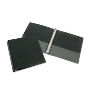 AbilityOne 7510012784131, SKILCRAFT Round Ring Binder, 3 Rings, 1" Capacity, 11 x 8.5, Black View Product Image
