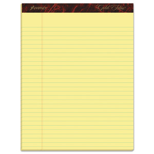 Ampad Gold Fibre Quality Writing Pads, Wide/Legal Rule, 50 Canary-Yellow 8.5 x 11.75 Sheets, Dozen (TOP20020) View Product Image