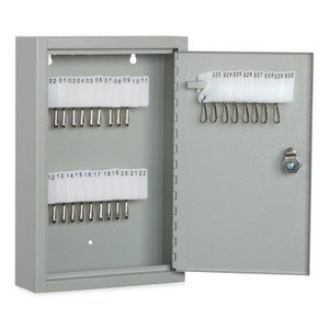 AbilityOne 7125002853049, SKILCRAFT Locking Key Cabinet, 90-Key, Steel, Gray, 14 x 3.25 x 17.25 View Product Image