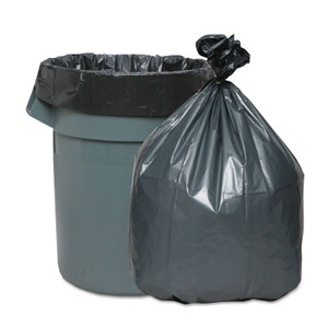 Platinum Plus Can Liners, 60 gal, 1.55 mil, 39" x 56", Gray, 5 Bags/Roll, 5 Rolls/Carton (WBIPLA5525) View Product Image