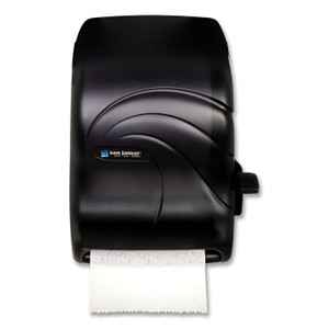 San Jamar Lever Roll Towel Dispenser, Oceans, 12.94 x 9.25 x 16.5, Black Pearl (SJMT1190TBK) View Product Image