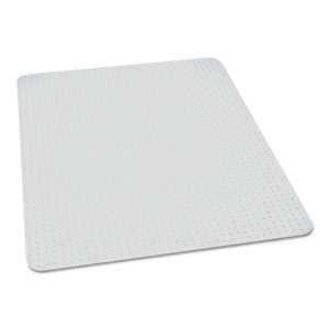 AbilityOne 7220016568330, SKILCRAFT Biobased Chair Mat for Low/Medium Pile Carpet, 60 x 60, No Lip, Clear (NSN6568330) Product Image 