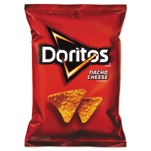 Doritos Nacho Cheese Tortilla Chips, 1.75 oz Bag, 64/Carton (LAY44375) View Product Image