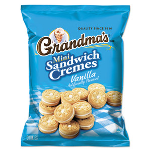 Grandma's Mini Vanilla Creme Sandwich Cookies, 3.71 oz, 24/Carton (LAY45095) View Product Image